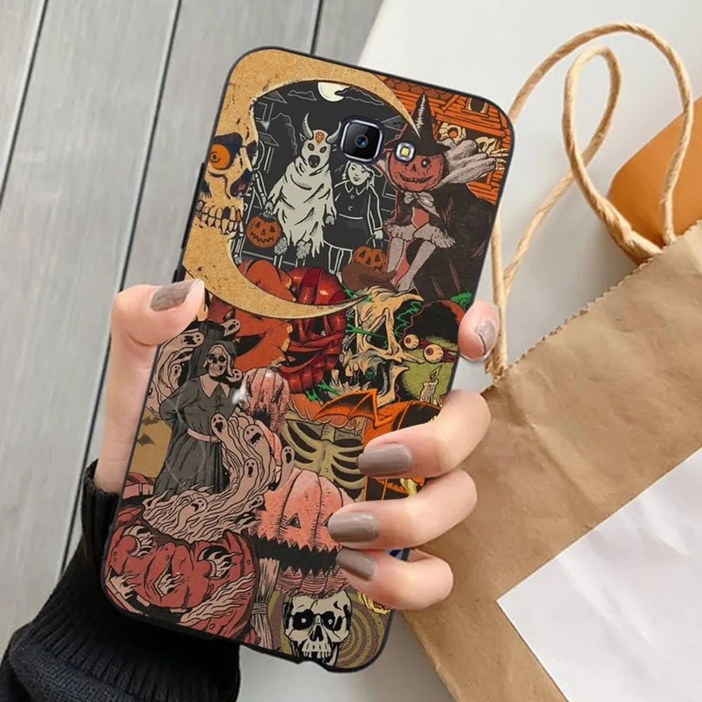 October Fall Halloween Spooky Pumpkin Phone Case For Samsung J 7 plus 7core J7 neo J6 plus prime J6 J4 J5 Mobile Cover