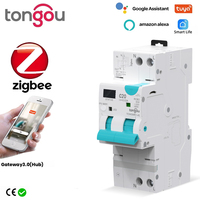 TONGOU ZigBee RCBO Adjustable Smart Circuit Breaker Residual Current Circuit breaker With Over Current and Leakage Protection