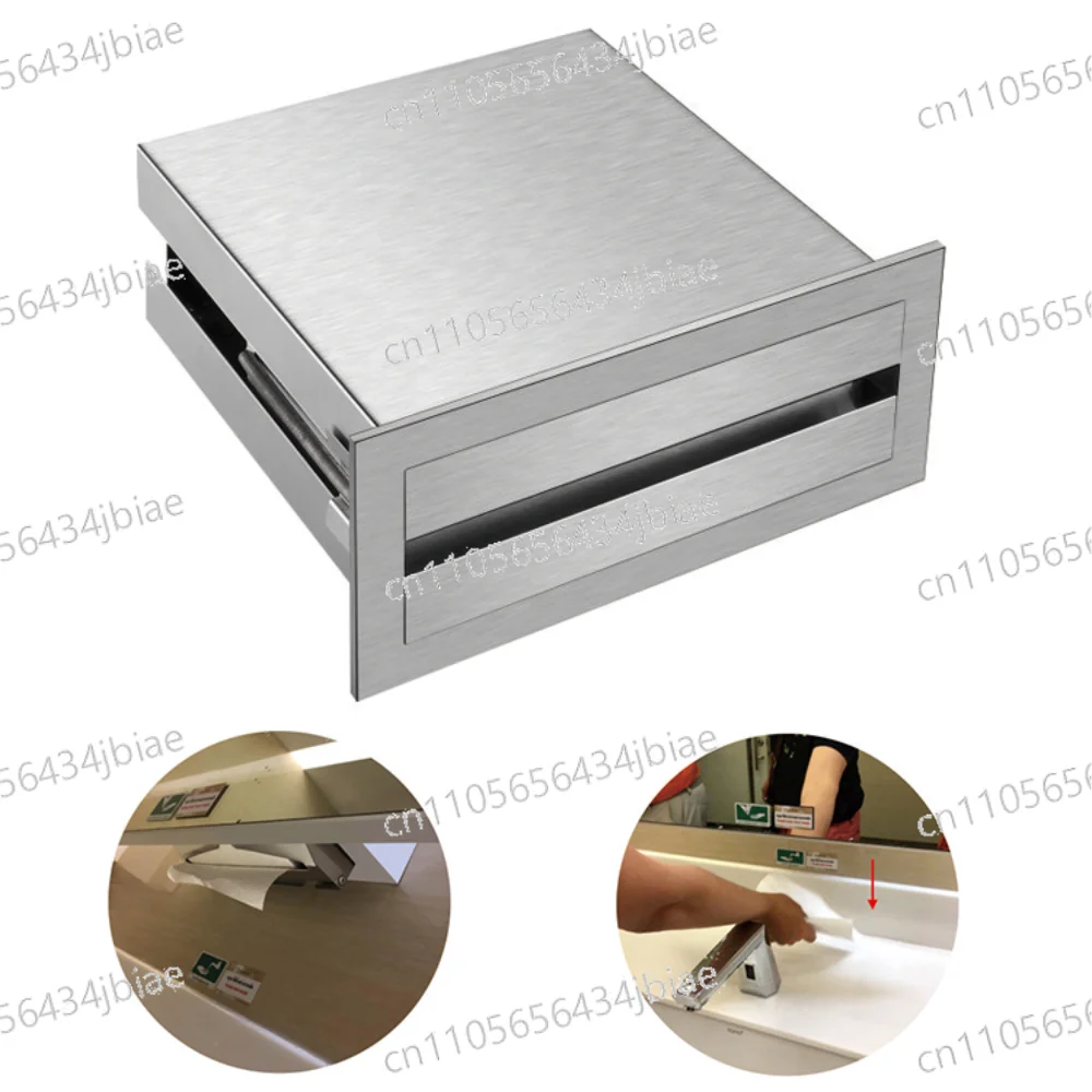Bathroom Manual Toilet Folding Hand Tissue Dispenser Hotel Mall Hidden Stainless Steel Commercial