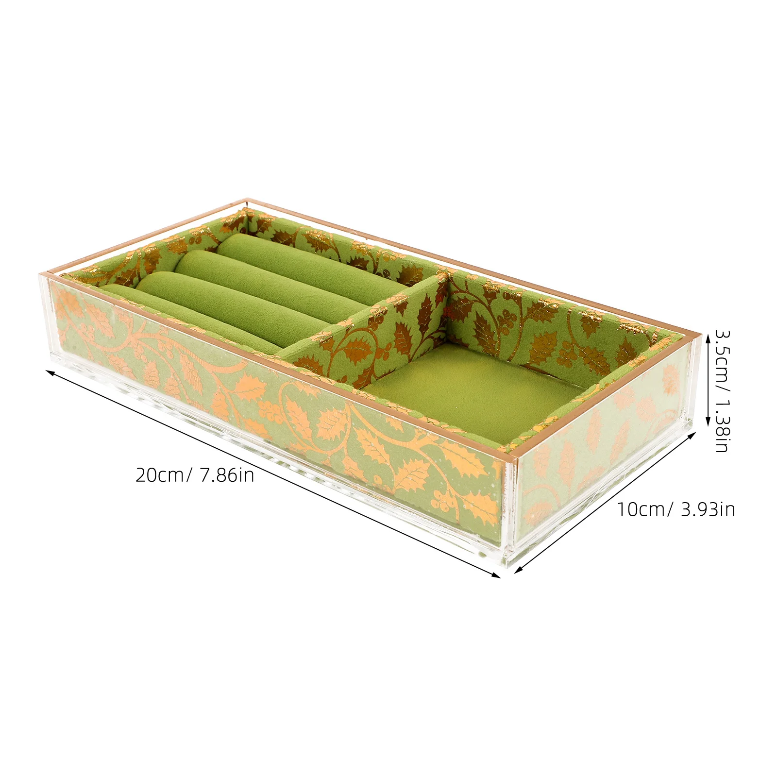 علبة عرض المجوهرات من قماش الأكريليك منظم قابل للتكديس للخواتم والأقراط والأساور والقلائد وحامل الأدراج #4
