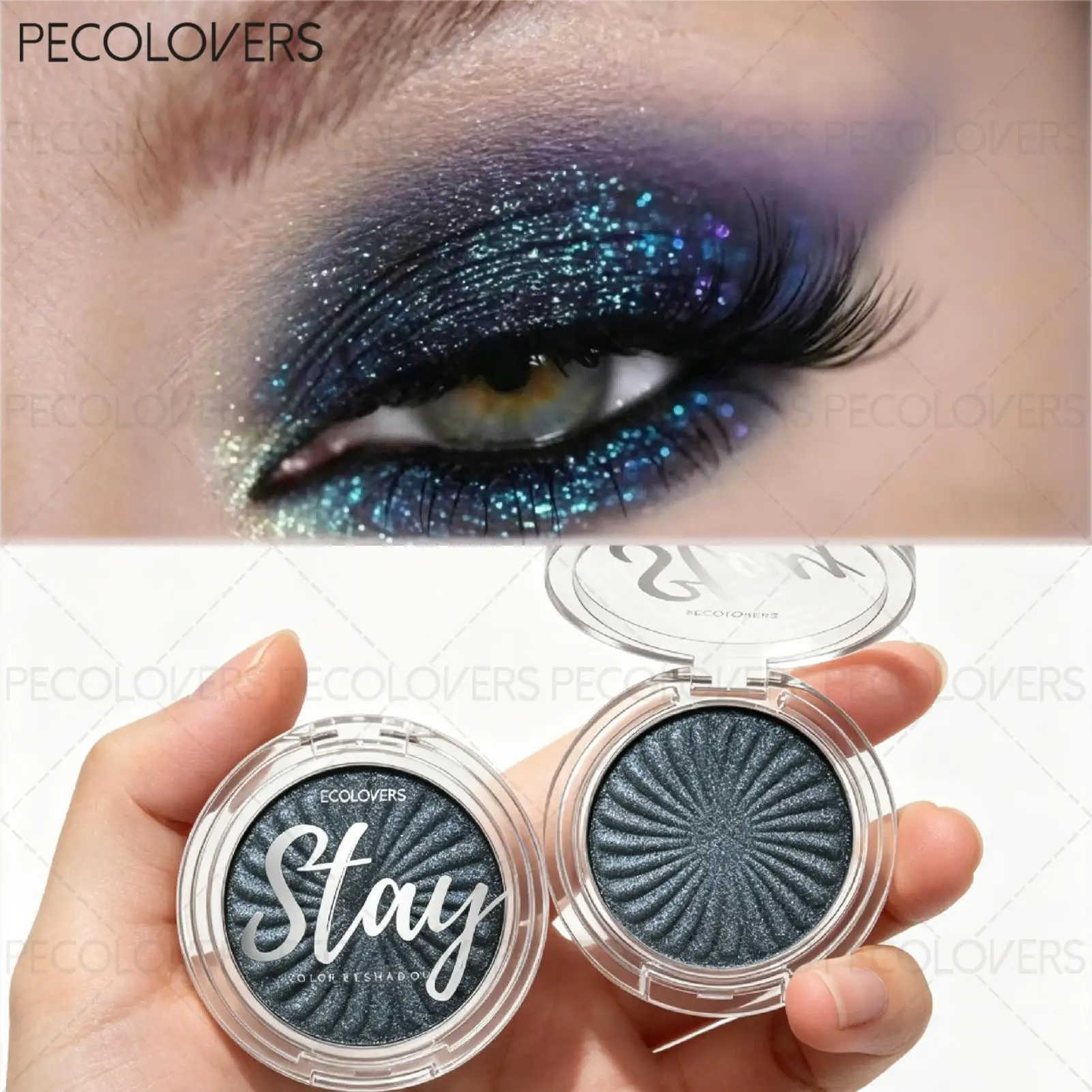 1PC Monochrome  Eyeshadow Palette  - Smooth Texture , Shimmering Pearls & Metallic Luster, Highly Pigmented Makeup