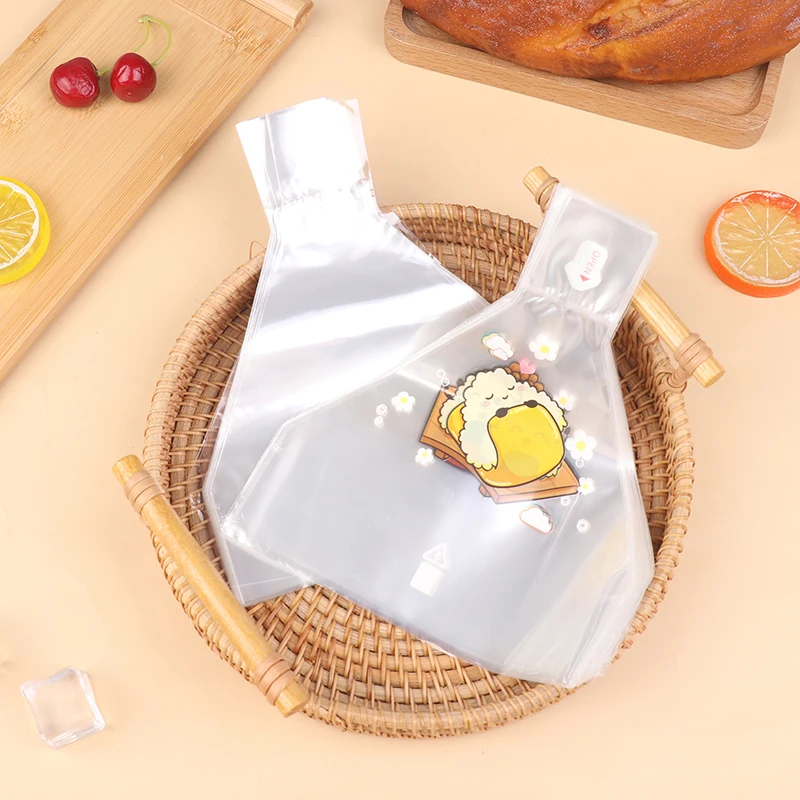 50Pcs Cartoon Transparent Japanese Triangle Rice Ball Disposable Packaging Bag Seaweed Onigiri Sushi Bag Bento Accessories