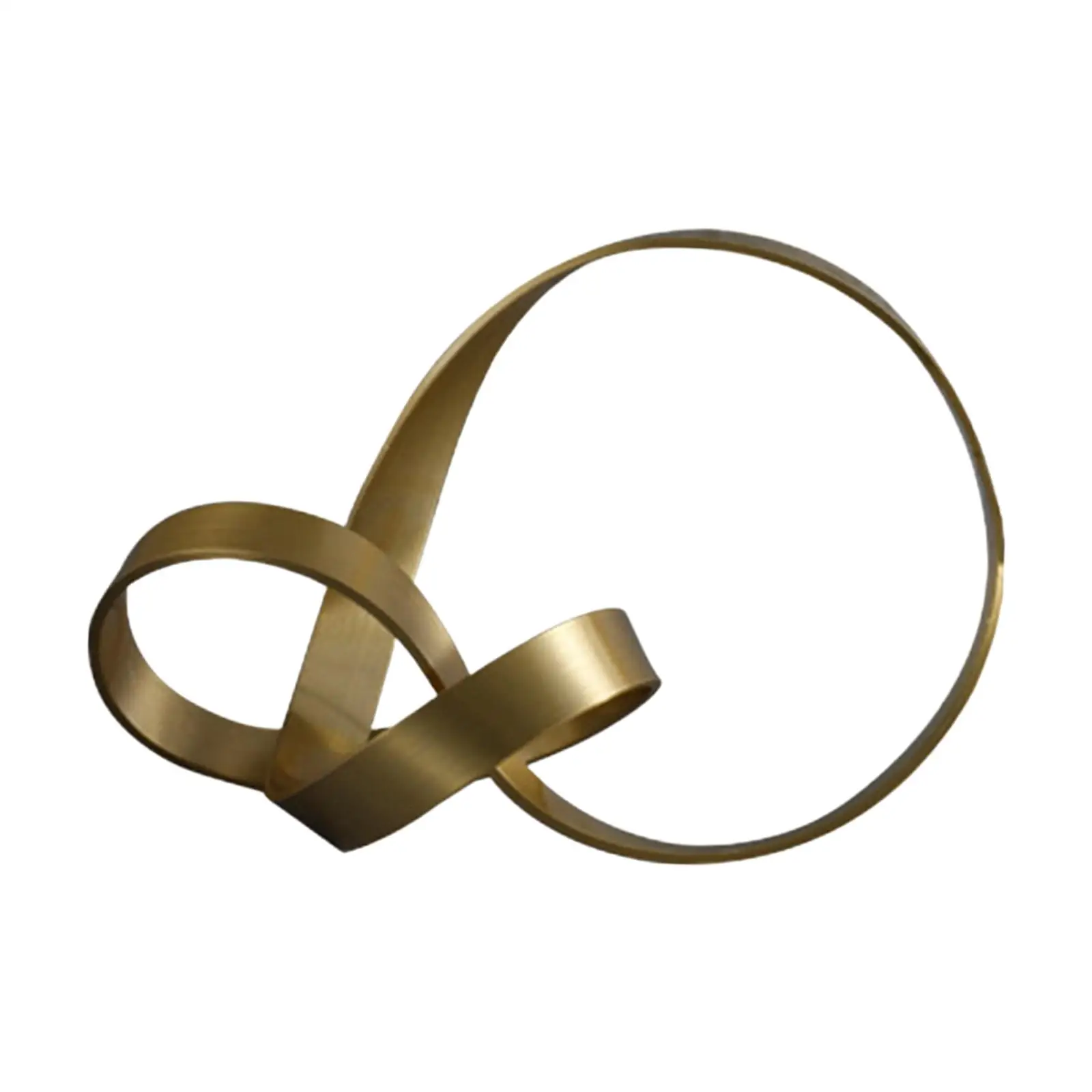 Gold Metal Twist Sculpture Decorative Piece for Home Kitchen Bedroom