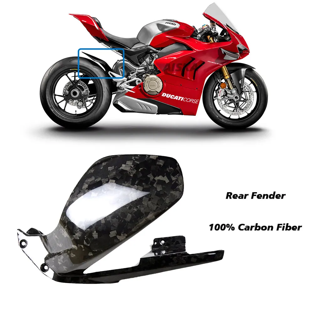 For Ducati Panigale V4 V4S V4R Streetfighter V4 V4S 2019 - 2024 Carbon Fiber Motorcycle Accessories Rear Fender Splash Mudguards