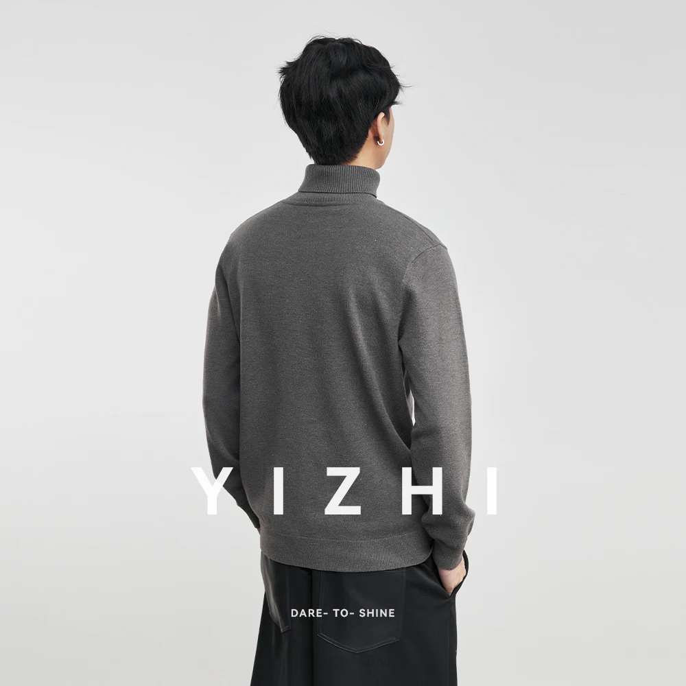 سترة دافئة من الصوف الألماني 10A مضادة للبكتيريا سترة ذات ياقة مدورة 2025 شتوية للرجال موضة فضفاضة متعددة الاستخدامات طبقات قاعدة طبقة بلوفر #2