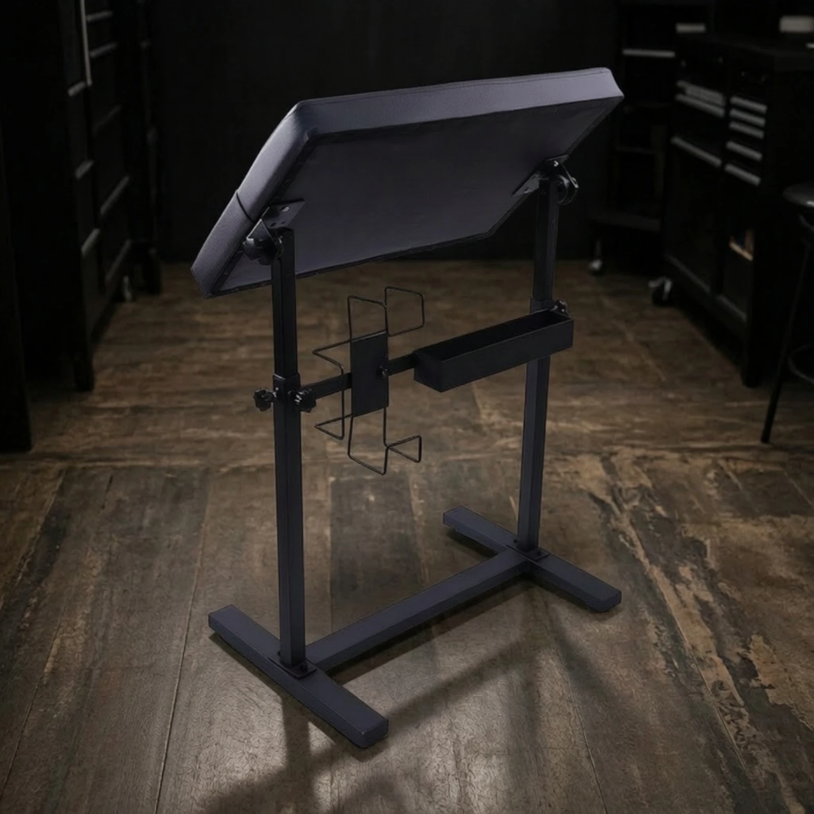 Tattoo Arm Rest Workstation with Storage Tray Stable Adjustable Tattoo Armrest with Wire Holder Thick Foam Wipeable