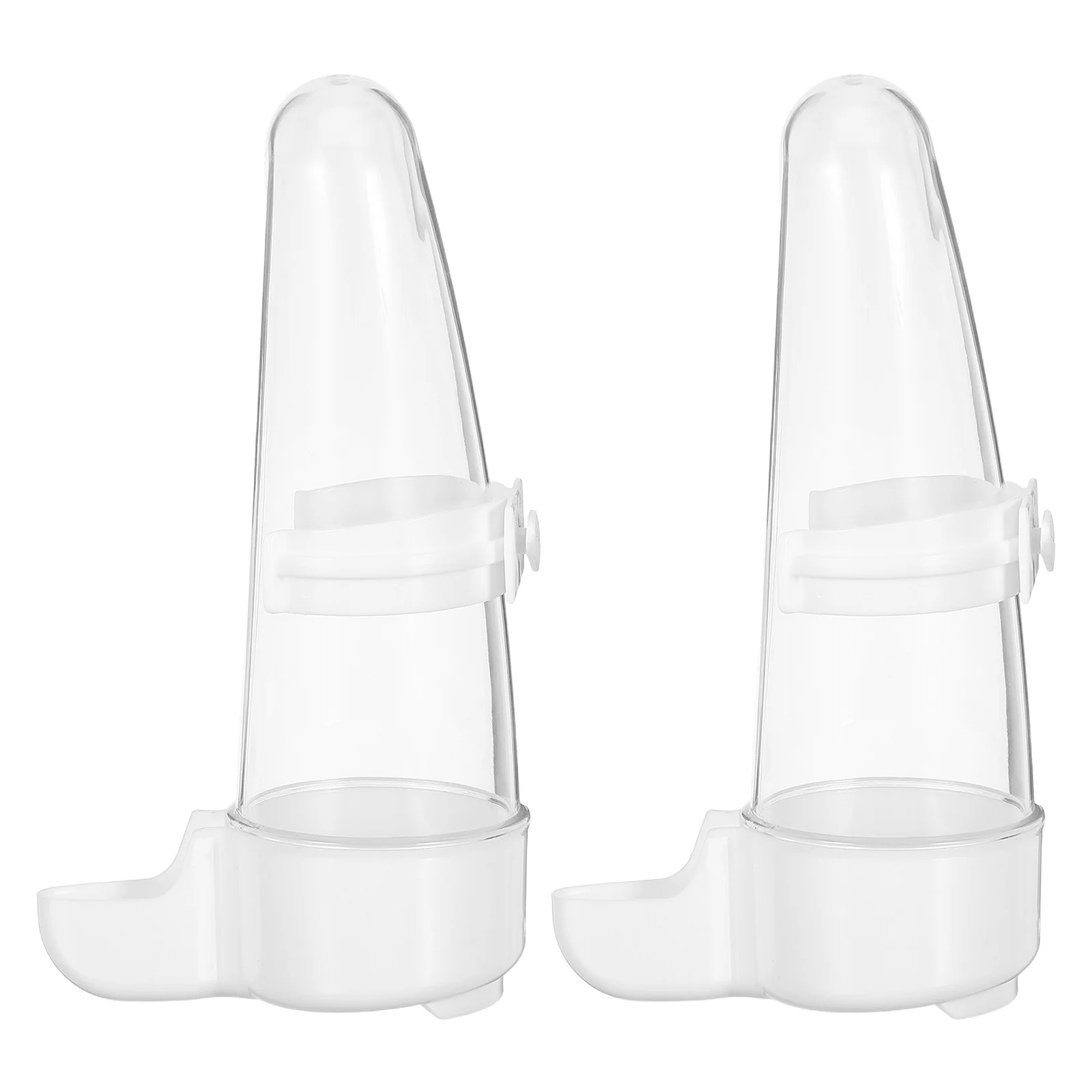 

2Pcs Automatic Bird Waterer Feeder Plastic Parakeet Cage Feeder Rainproof Outdoor Parrot Water Dispenser Automatic Food