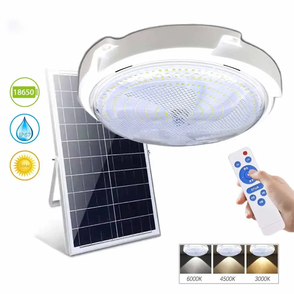 

Nice 60/500W LED Solar Ceiling Light Pendant Light Outdoor Indoor Solar-Power Lamp With Line Corridor Light For Garden Decoratio