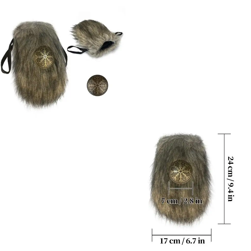 

L4me Vintage Medieval Furry Coin Bag Sagn