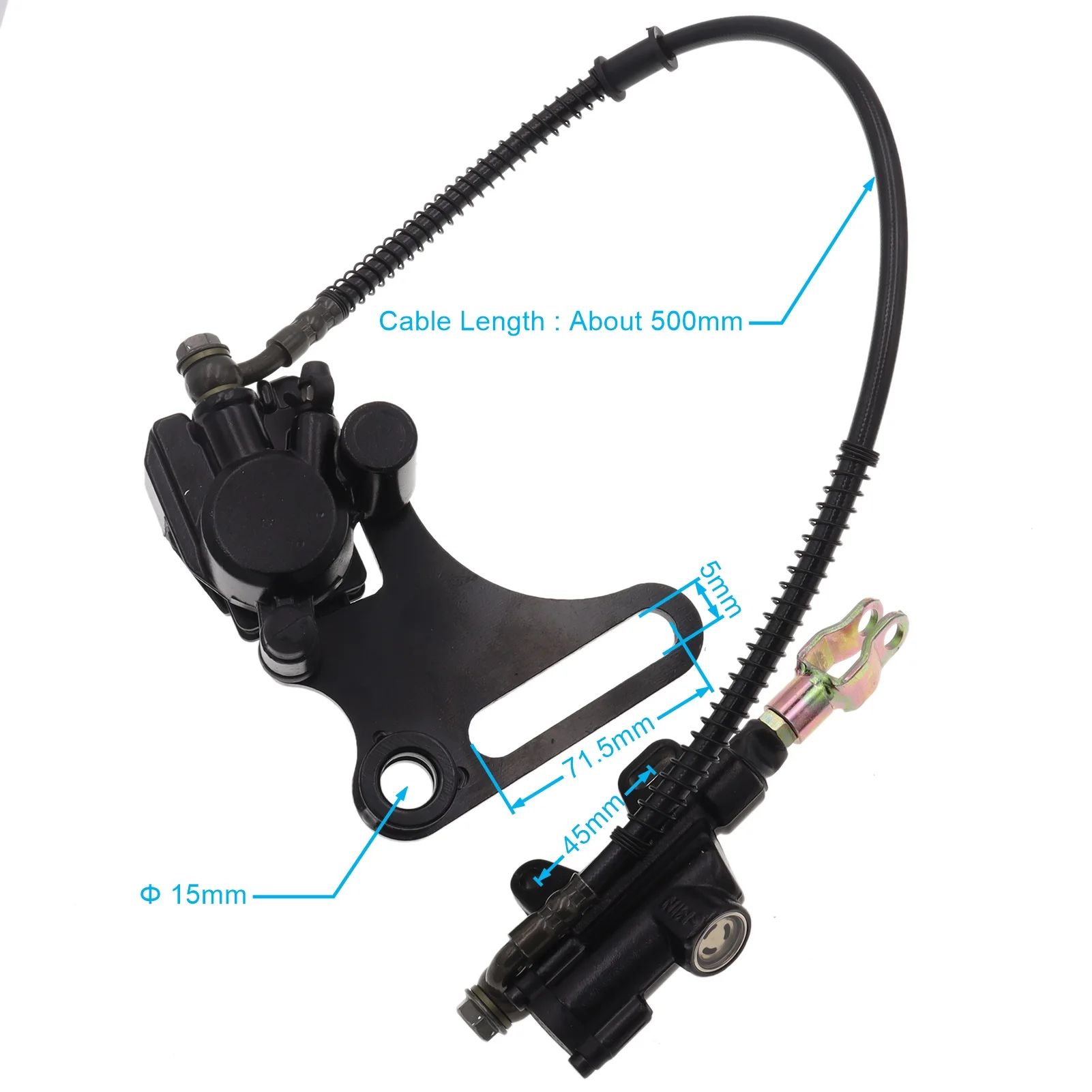 Rear Brake Pump Hydraulic Assembly Cylinder Caliper for 125cc 140cc Pit Dirt Off-Road Motorcycle