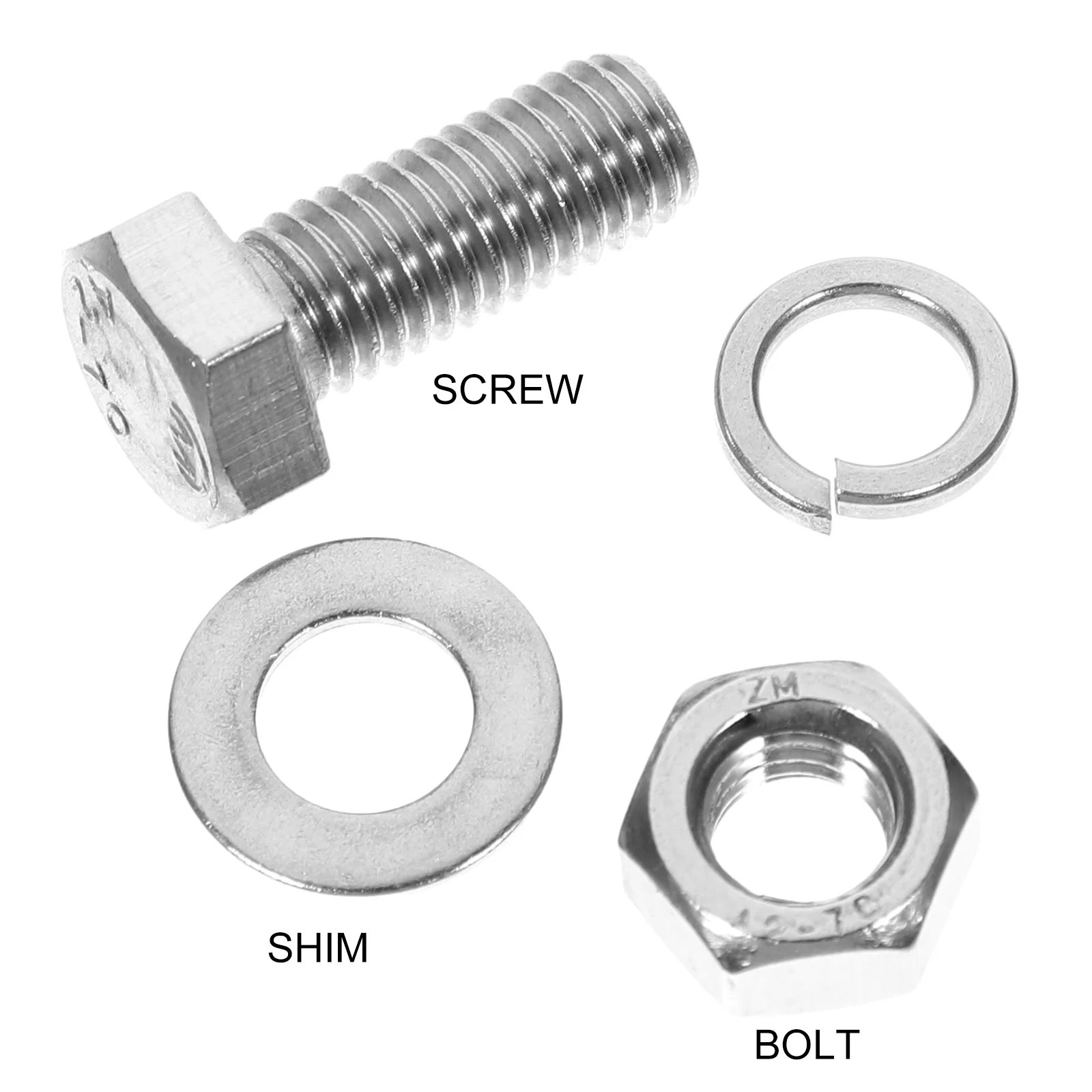 

20Pcs Stainless Steel Bolts Nuts Kit Heavy Duty Screws Smooth Thread Durable for Machine Fencing Mounting Fixtures Screw Set