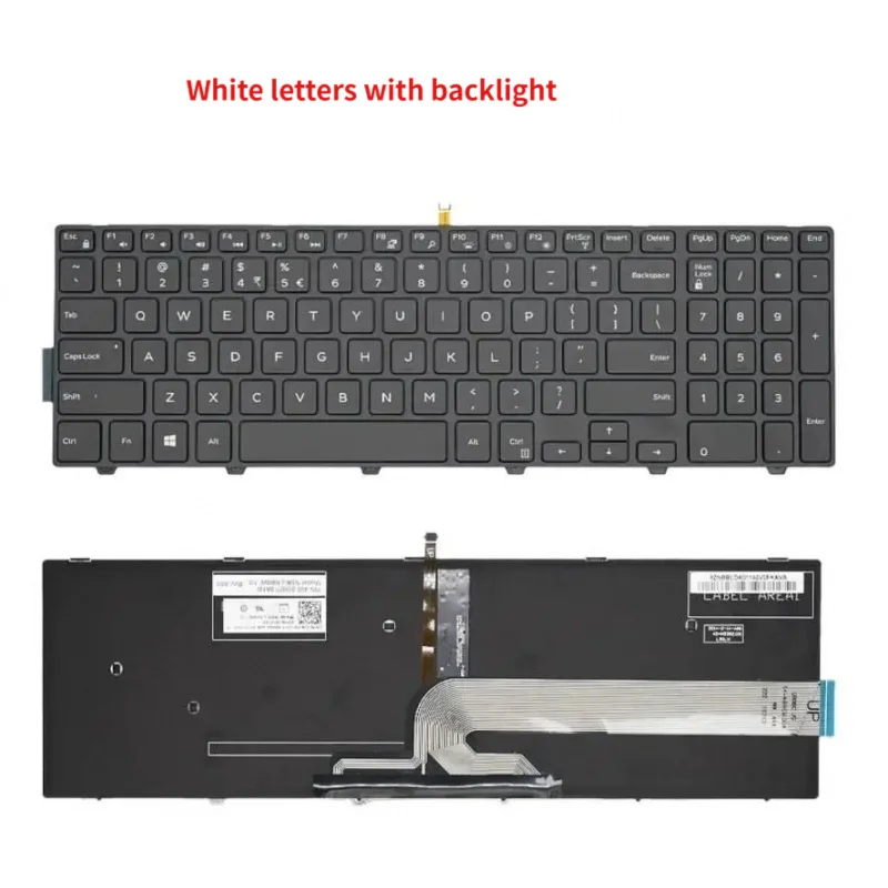 

brand new The for Dell Inspiron 15-5577 5576 7557 7559 17-5748 5749 5759 White letters with backlight