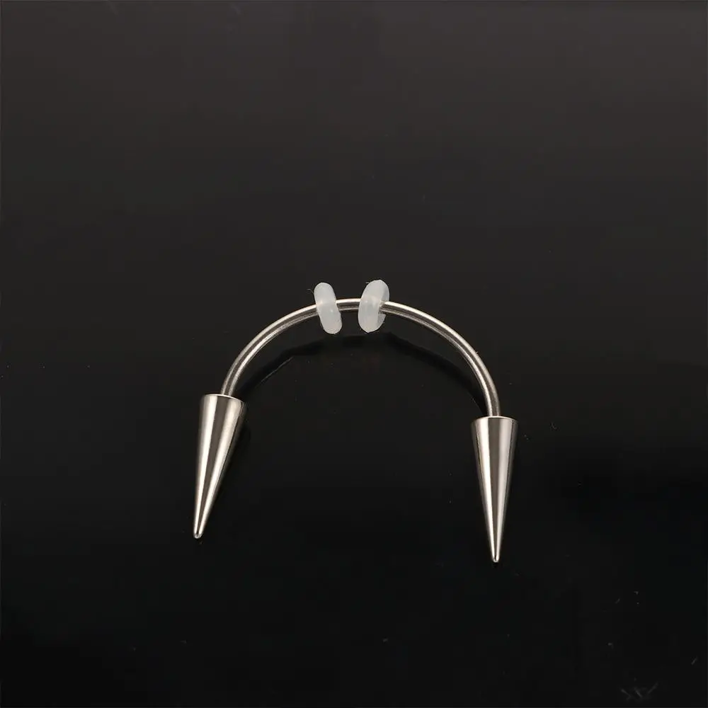 Cool Fake Septum Piering Body Jewelry Piercing In mouth Goth Lips Ring Piercing Jewelry Puncture Mouth Ring Stainless Steel