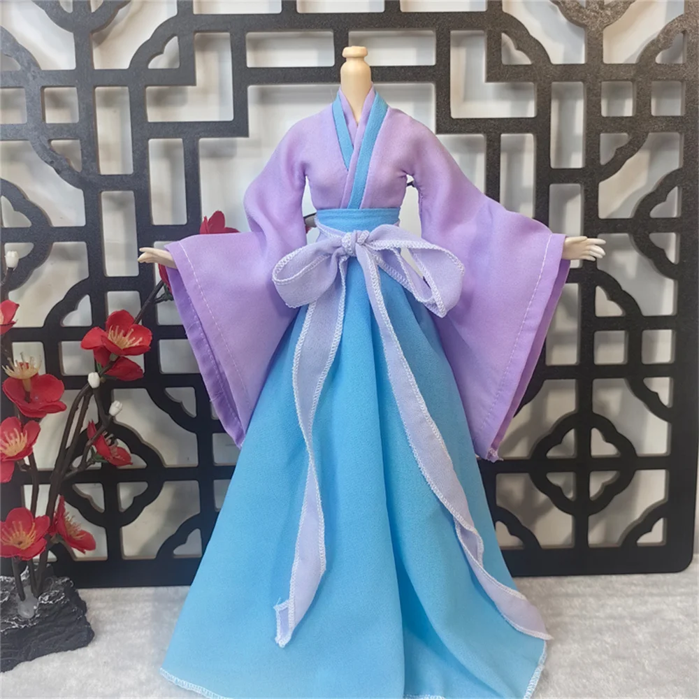 1/6 Maßstab Weibliches klassisches Hanfu-Kleid im antiken Stil mit weiten Ärmeln und trägerlosem Design für 12'' Tbl Ph Actionfigur-Körpermodell – Detail 15
