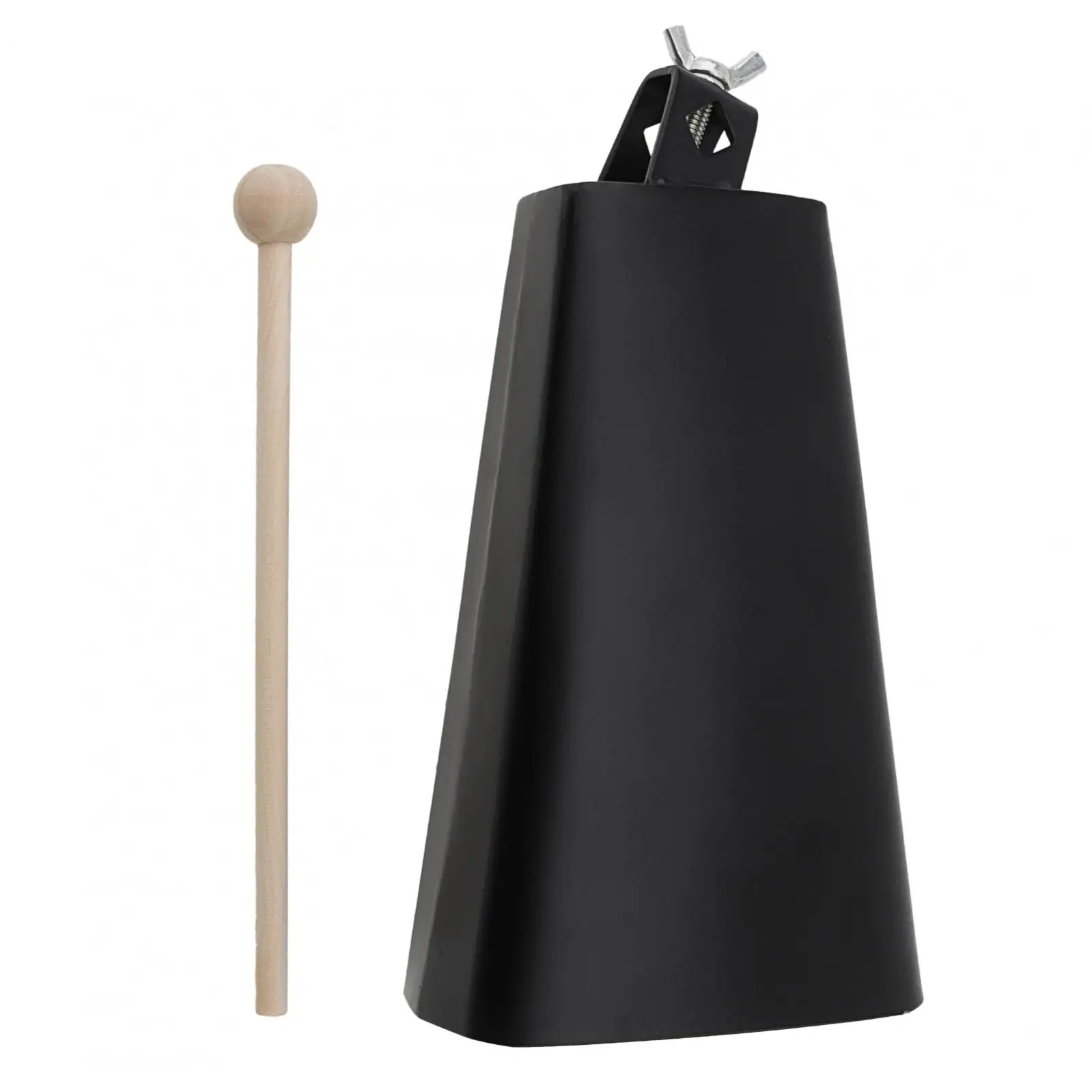 Campana de vaca para fabricantes de ruido de hierro y Metal de 6/8 pulgadas para aro de bombo, llave de tambor arriba o abajo, campana de percusión manual