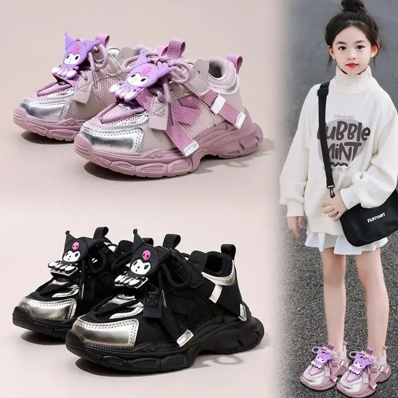 

Sanrio Kawaii Kuromi Girls Soft Sole Shoes Anime Cartoon Cute Exquisite Lightweight Ins Style High Looking Students Sports Shoes