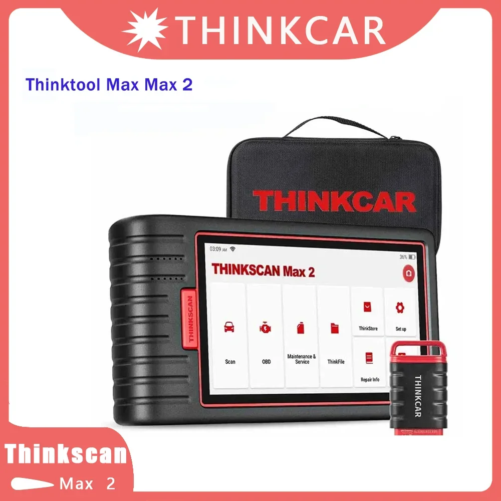 

ThinkCar THINKSCAN Thinktool Max 2 ВСЕ Система AF DPF IMMO 28 Сброс кодирования ECU Сканер OBD2 Протокол CANFD Max2, Thinksafe