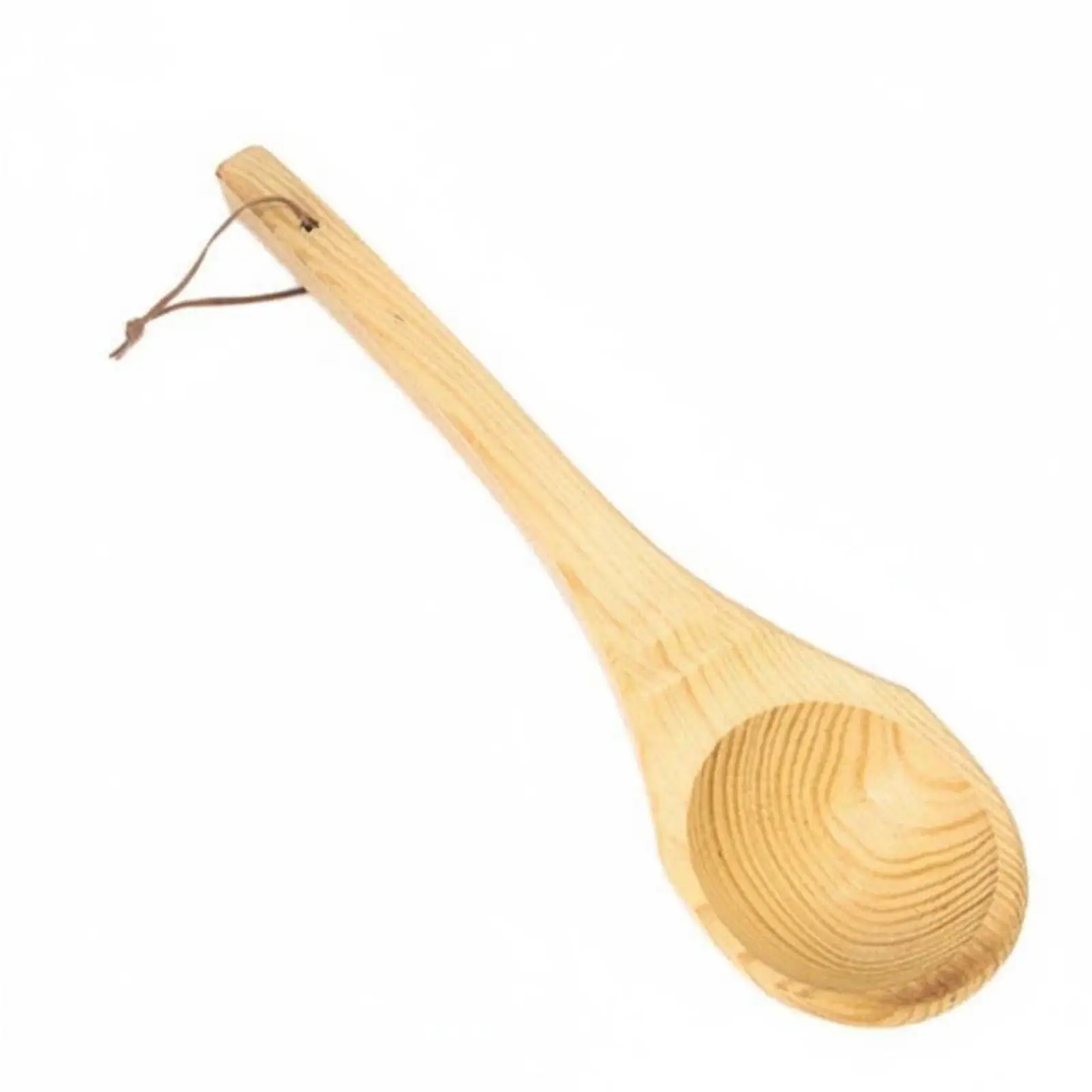 Sauna Ladle Wood Long Handle Sauna Spoon Heat-Resistant Wooden Water Ladle for