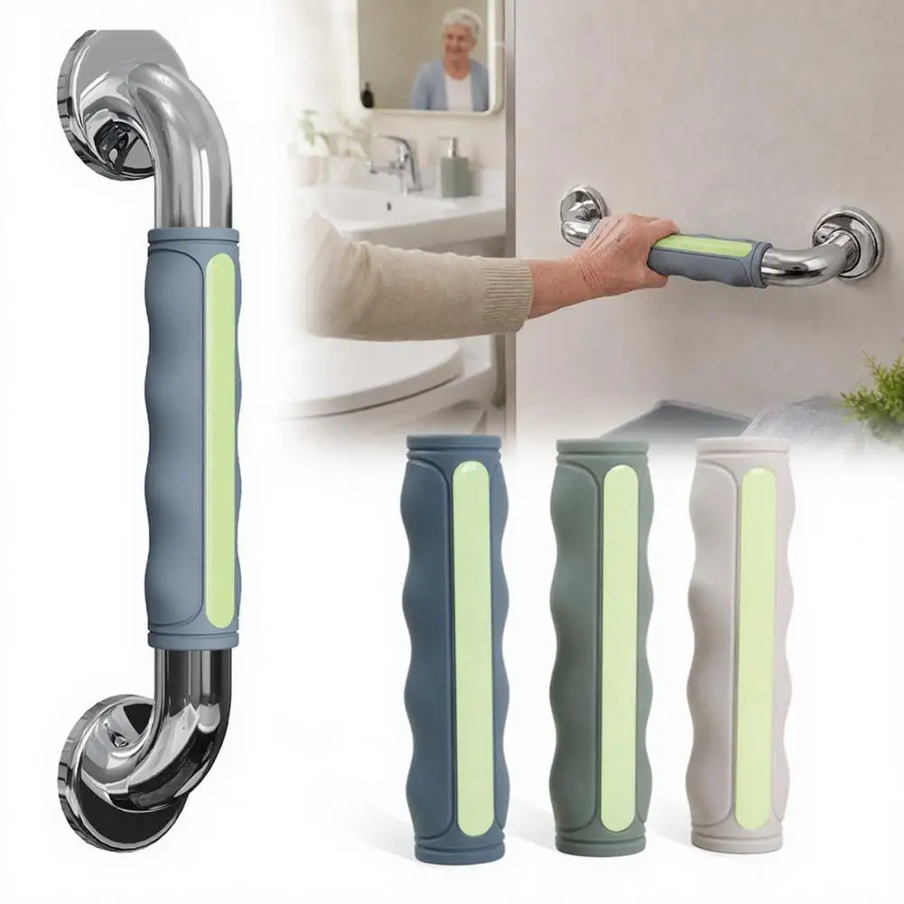 Silicone Handrail Cover Glow-in-the-dark Elderly Grab Bar Sleeve Anti-slip Handle Wrap Cover for Home Bathroom Stairway