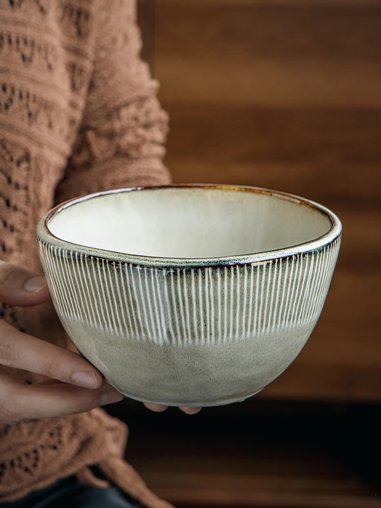 

Vintage Line High Bowl Irregular Salad Bowl Ceramic Tableware Unique Design