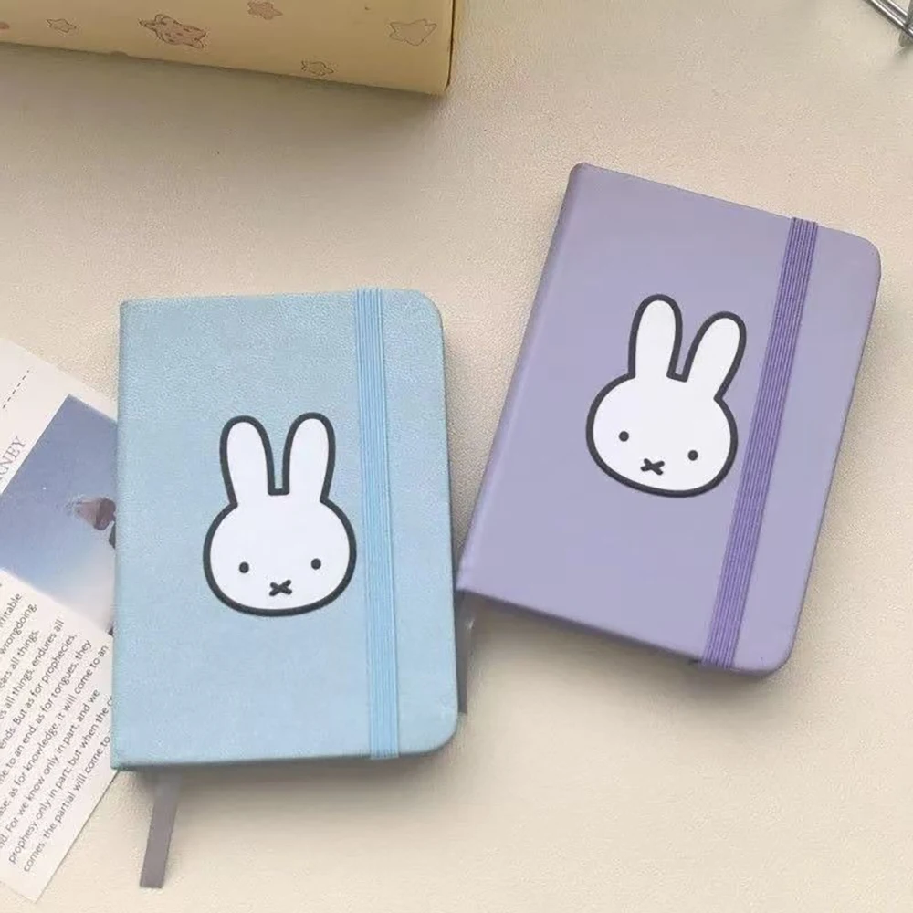 Kawaii Miffy دفتر لطيف أرنب مجلة صغيرة حساب كتاب الطالب المحمولة غلاف فني المدرسة اليومية مخطط فتاة هدية