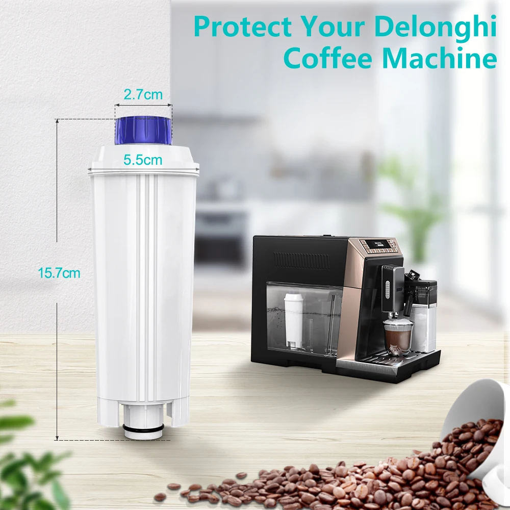 فلتر مياه عالي التدفق لصانعي القهوة De’Longhi ECAM/ESAM/ETAM، CFL-950، SER3017، 5513292811، معتمد من TUBV، قهوة صحية