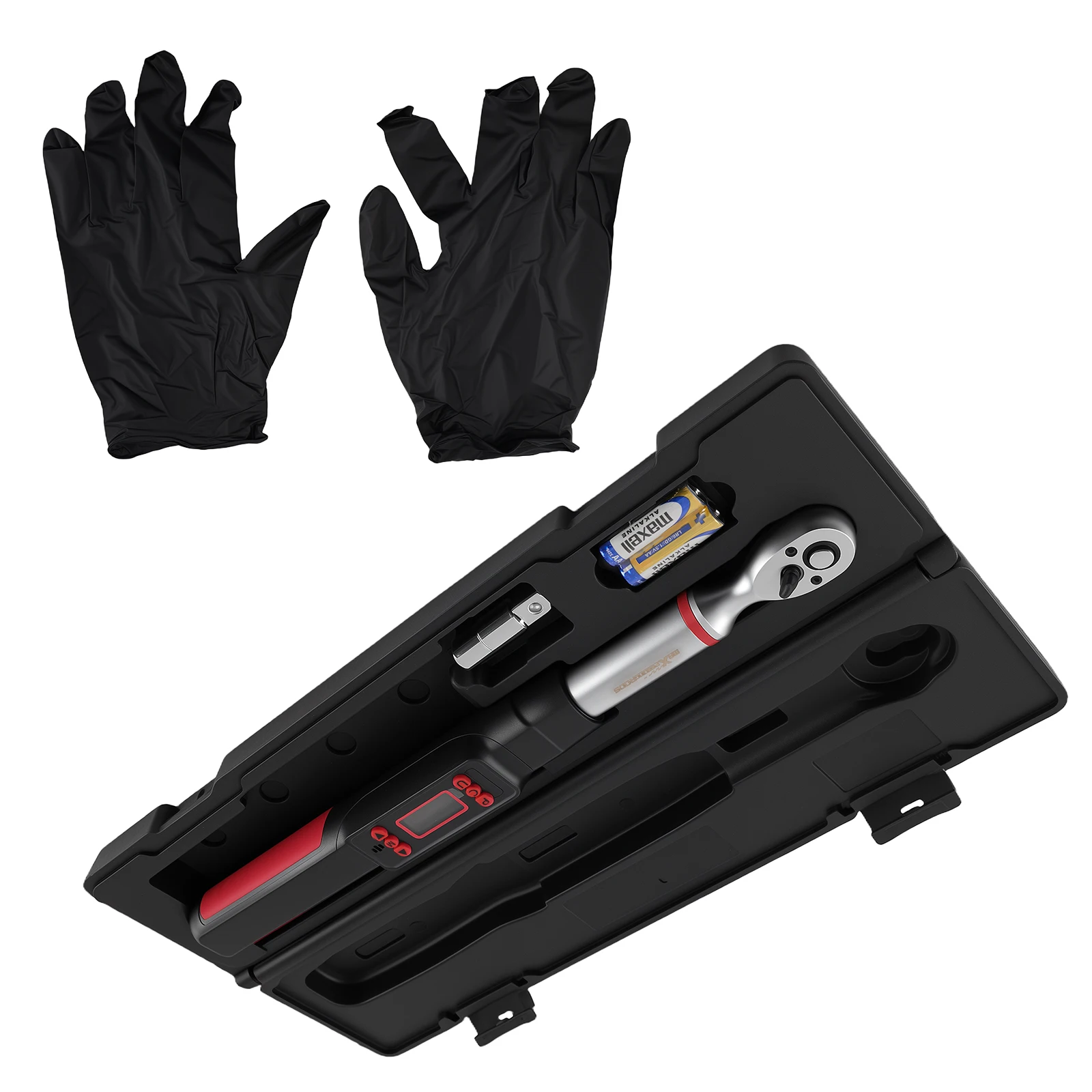 

3/8" LED Digital Torque Wrench 5-50Nm Auto Shut-Off Reversible Ratchet Kit