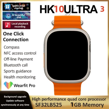 2024 오리지널 HK9 프로 맥스 플러스 Gen4 스마트 워치, 2GB 로컬 앨범, 49mm Amoled 스크린, 하이 리프레시 나침반 심박수 시계