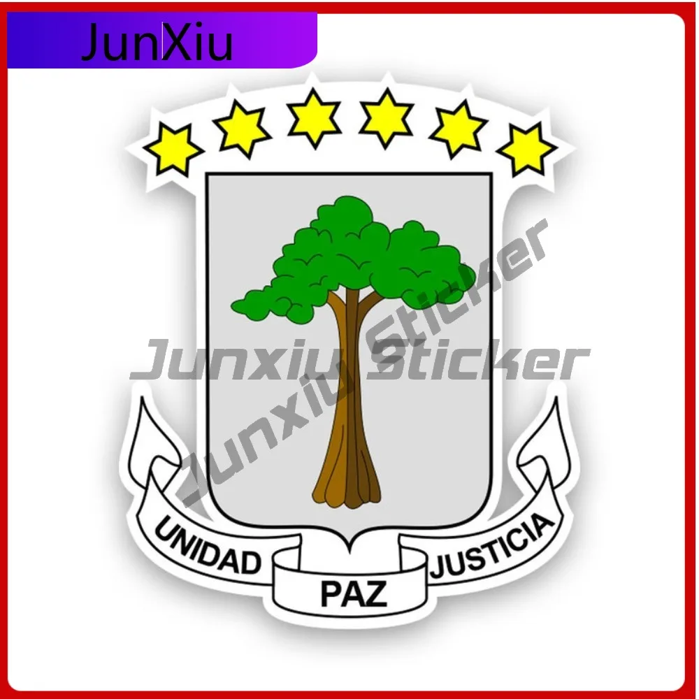 

Equatoguinean Coat Of Arms Sticker Uv Protected Decals Equatorial Guinea Flag Gnq Gq Coa State Flag Patriotic Car Sticker Vinyl