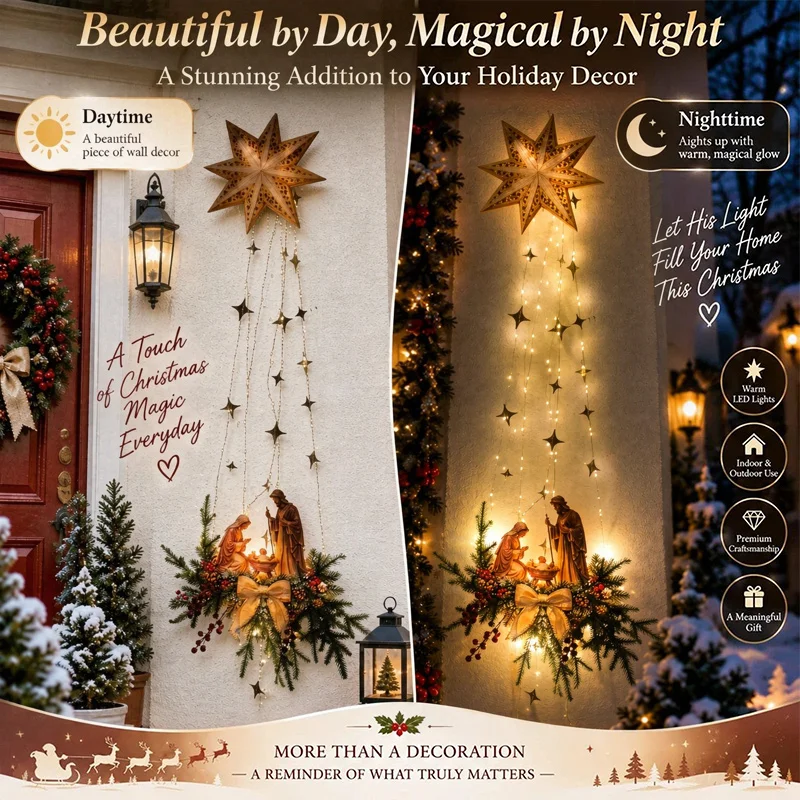 LED Nativity Star Wall Decor 5