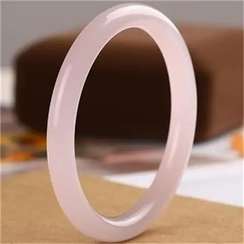 

Lotus root powder thin round strip bracelet girl jade bracelet oily pink tender