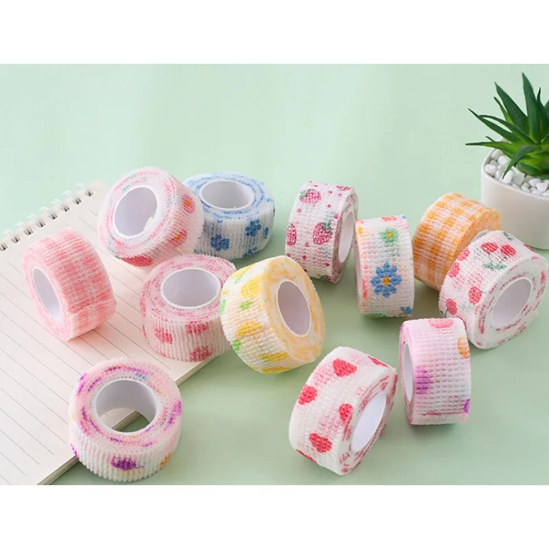 5 pz 2.5 cm Sport Dito Benda Elastica Studente Ventilazione Bambini Pet Play Autohesion Ball Kinesio Nastri Prevenire Distorsioni