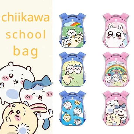 

New Chiikawa Children's Backpack Cute Anime Hachiware Usagi Boys Girls Kindergarten Primary School Students Cute School Bag Gift