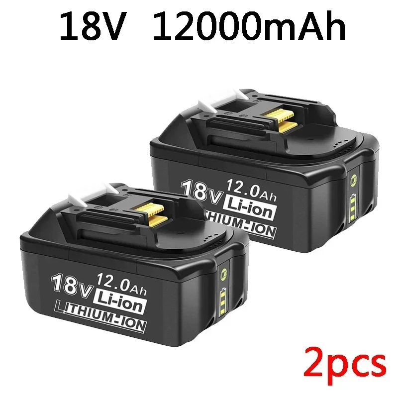 Latest Upgraded BL1860 Rechargeable Battery 18V 12000mAh Lithium ion for Makita 18v Battery BL1840 BL1850 BL1830 BL1860B LXT 400