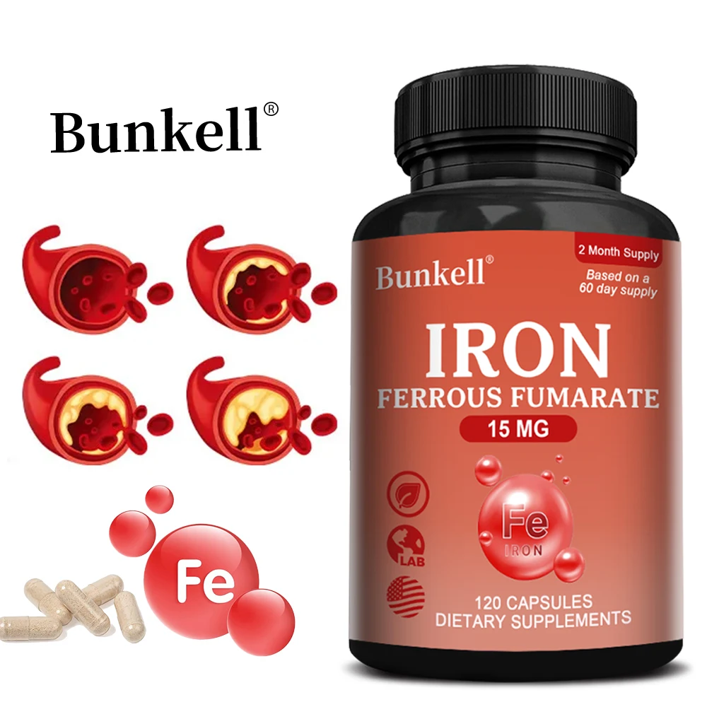 

High Potency Iron Supplement for Cellular Energy Support, Promotes Healthy Red Blood Cell Production, Non-GMO, Gluten-Free