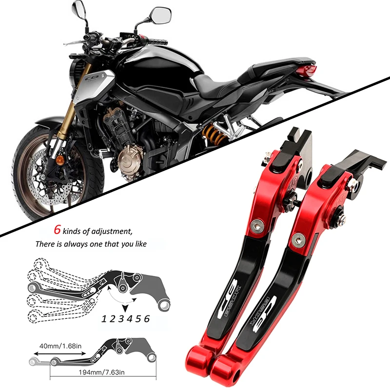 

Для Honda CB650R CB 650R 2023-2024 аксессуары для мотоциклов регулируемые складные тормозные рычаги сцепления ручки руля рычаг