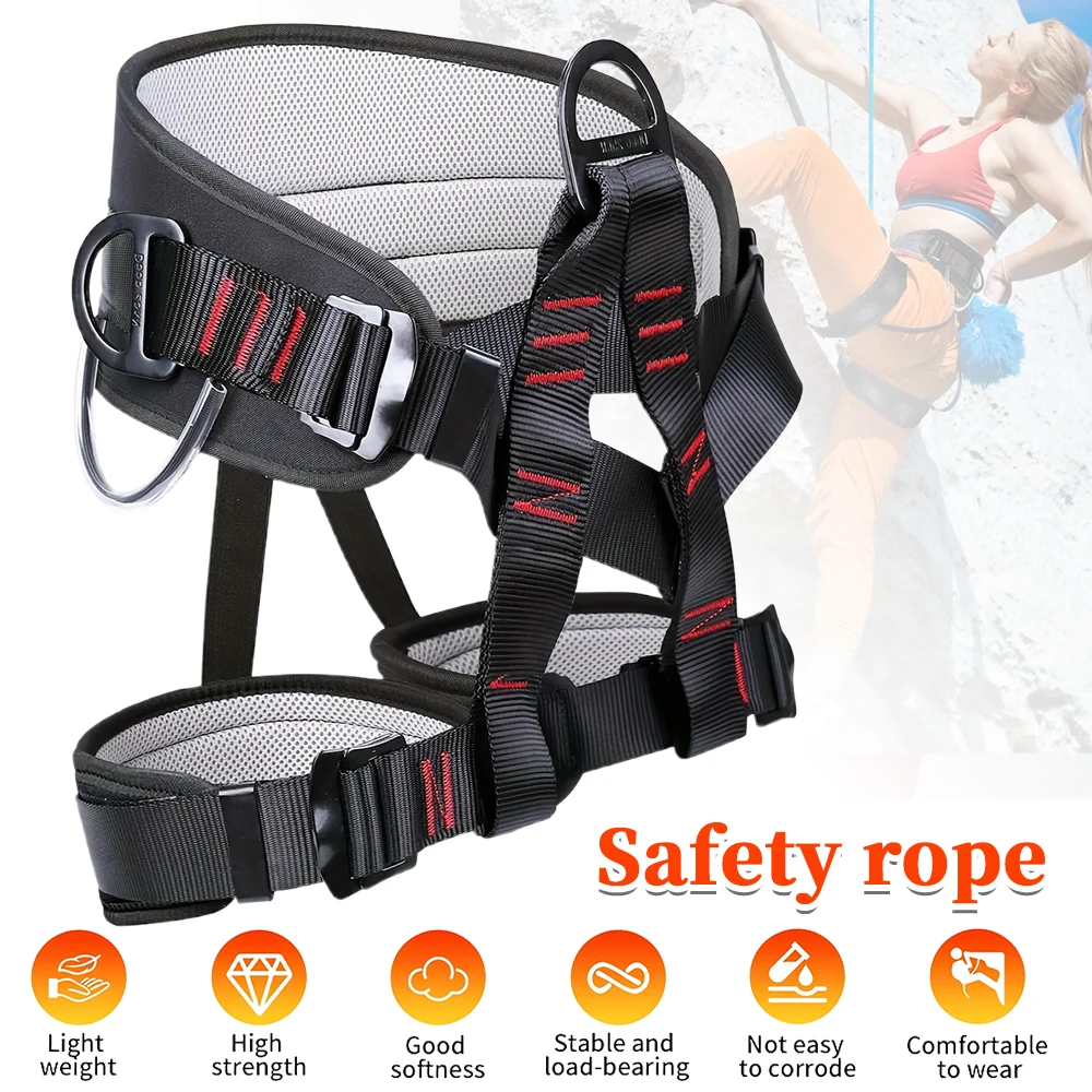 High Altitude Safety Belt Caving Rock Climbing Rappelling Equip for Air-conditioning Installation