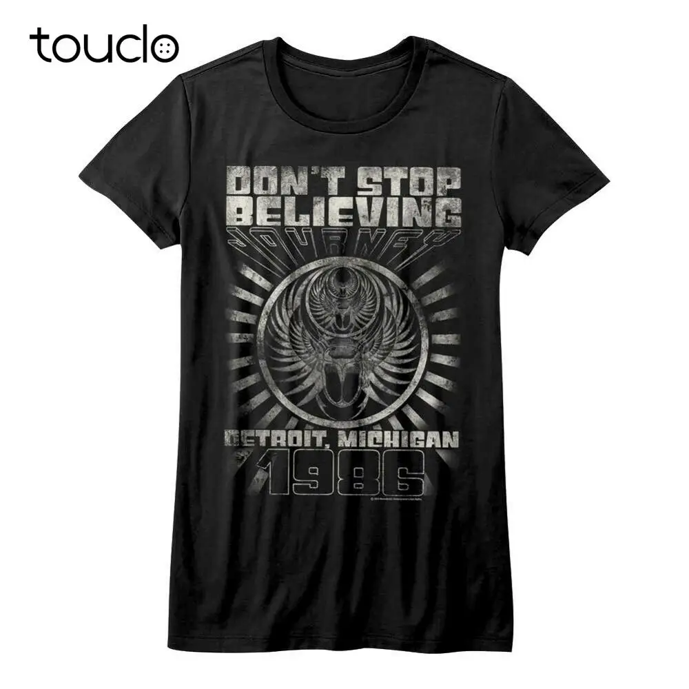 New Journey Don'T Stop Believing Women'S T Shirt Detroit Tour 1986 Concert Unisex T-Shirt S-5Xl Xs-5Xl Custom Gift