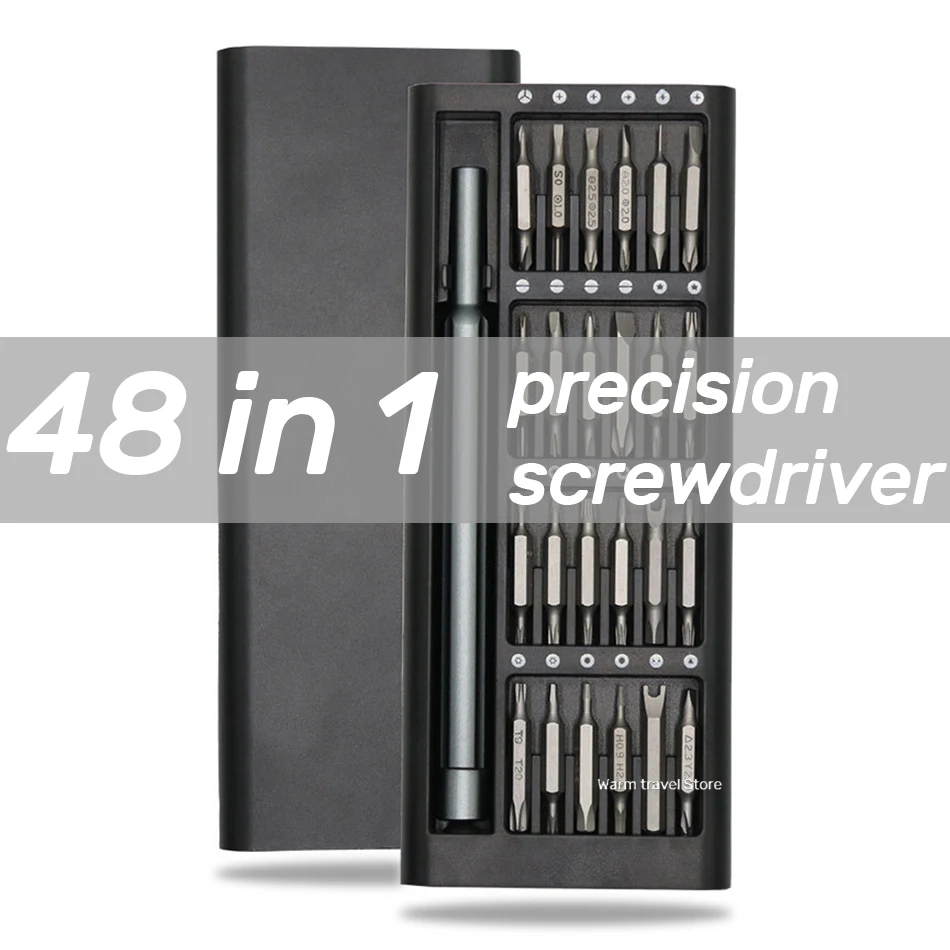 Magnetic Repair Tool Kit Precision Screwdriver Set 48 in 1 Small Screw Driver Kit for Laptop Cell Phone PC