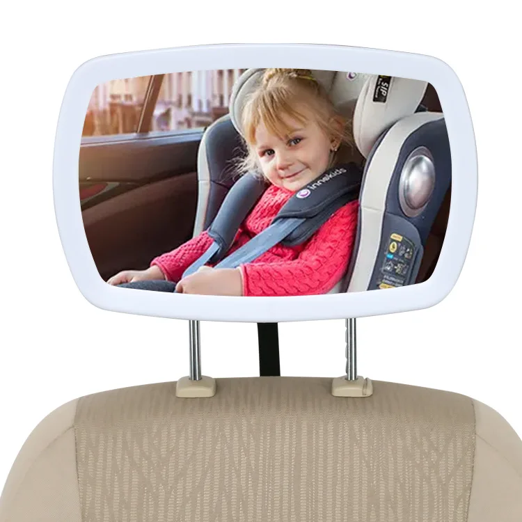 Espejo retrovisor cuadrado para niños, asiento de seguridad, ajustable, Interior de coche, Darling Baby