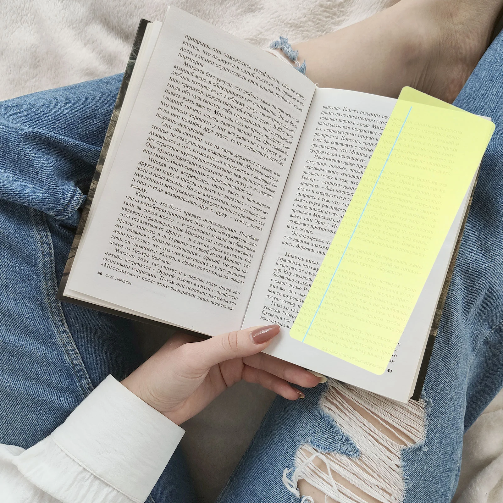 

8 Pcs Colorful Plastic Bookmarks Clear Note Tabs Reading Tracking Strip Highlighter