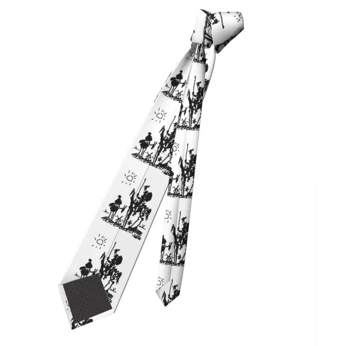 Picasso Art Painting Neckties Men Women Polyester 8 cm Don Quixote knight Neck Ties for Mens Slim Narrow Daily Wear Cravat Gift