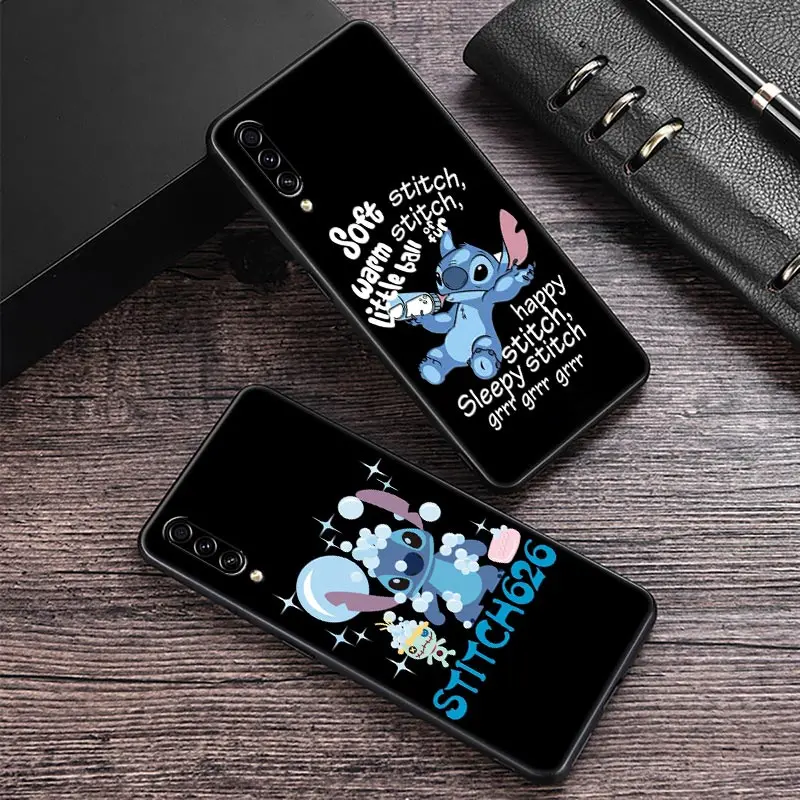 

Phone Case For Samsung Galaxy A7 A8 A9 2018 A30 A30S A50 S A20 A70 A10 Note 9 10 20 Ultra Back Cover Disney Lilo Stitch Cartoon