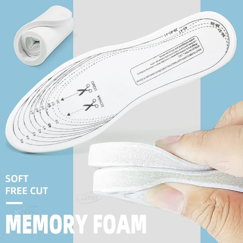 【Xxin】Memory Foam Shoe Insoles Men Women Insoles Foot Care Comfort Pain Relief Latex Insole 35-46