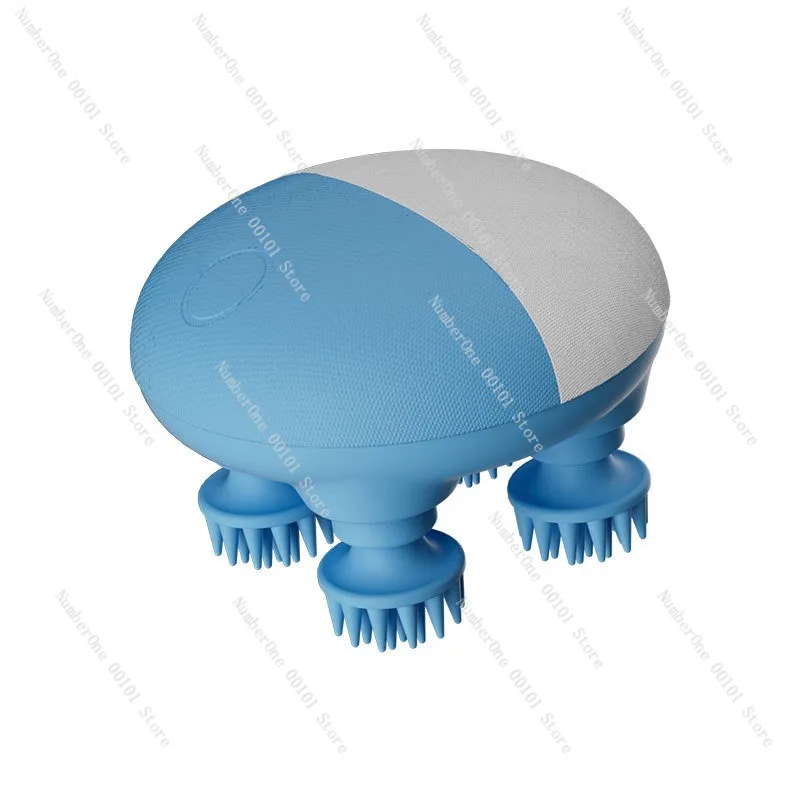 Portable Silicone Leather Electric Head Massager Mini Handheld Scalp Relaxation Device Multi Purpose Pet Scratcher Cat Massage