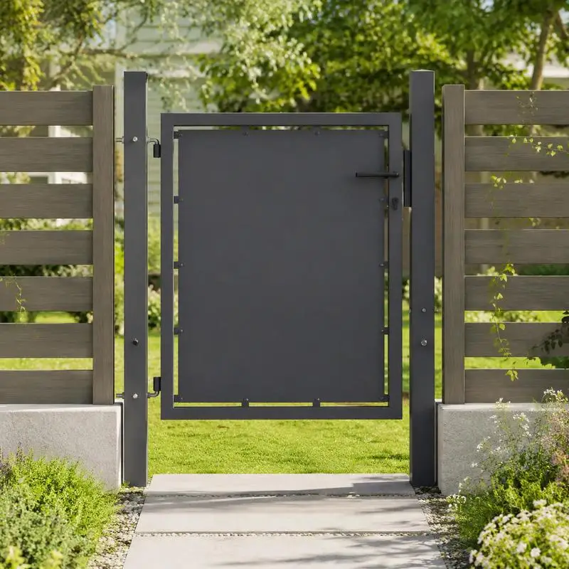 Portail de jardin en acier 100×100 cm anthracite, idéal pour l'enclos de jardin et la gestion de l'accès extérieur