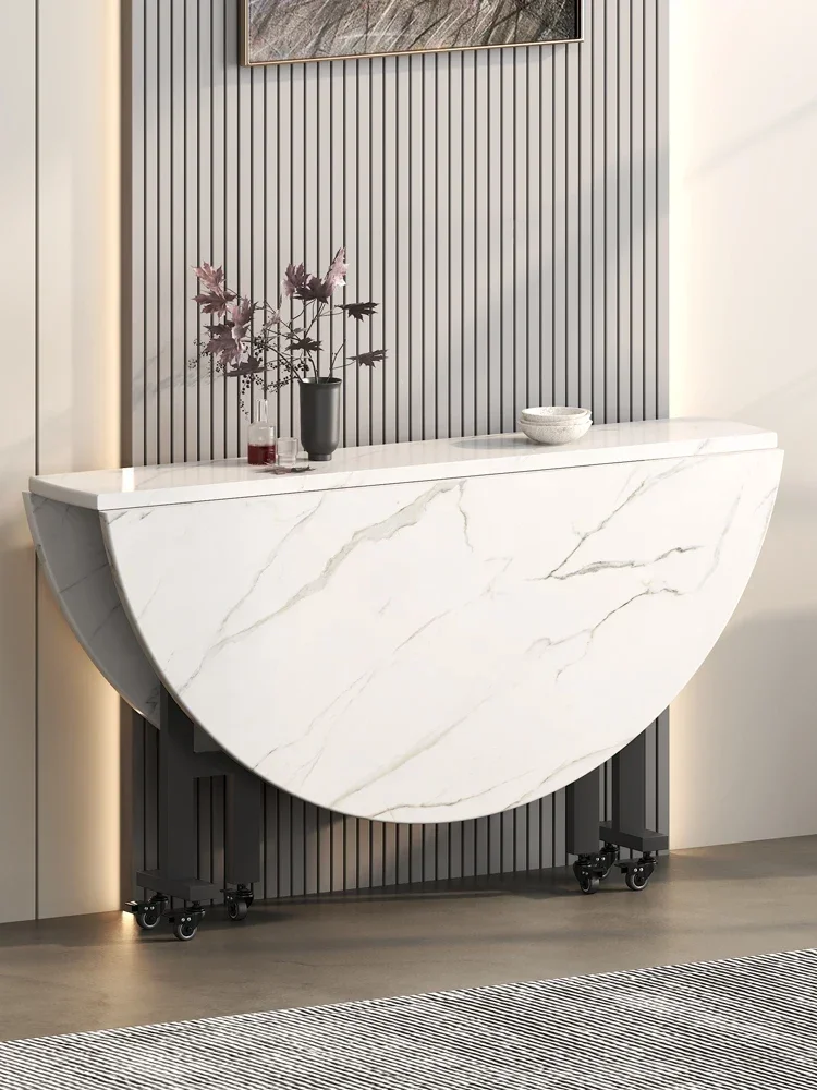 

Складной обеденный стол для небольшой квартиры, простой обеденный стол для ресторана, подвижный большой круглый стол для отеля