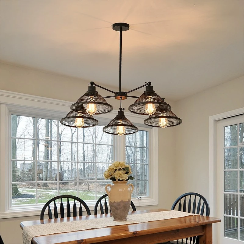 American Minimalist Creative Unique Living Dining Bedroom Pendant Light Retro Industrial Bar Cafe Counter Home Lamp Changeable