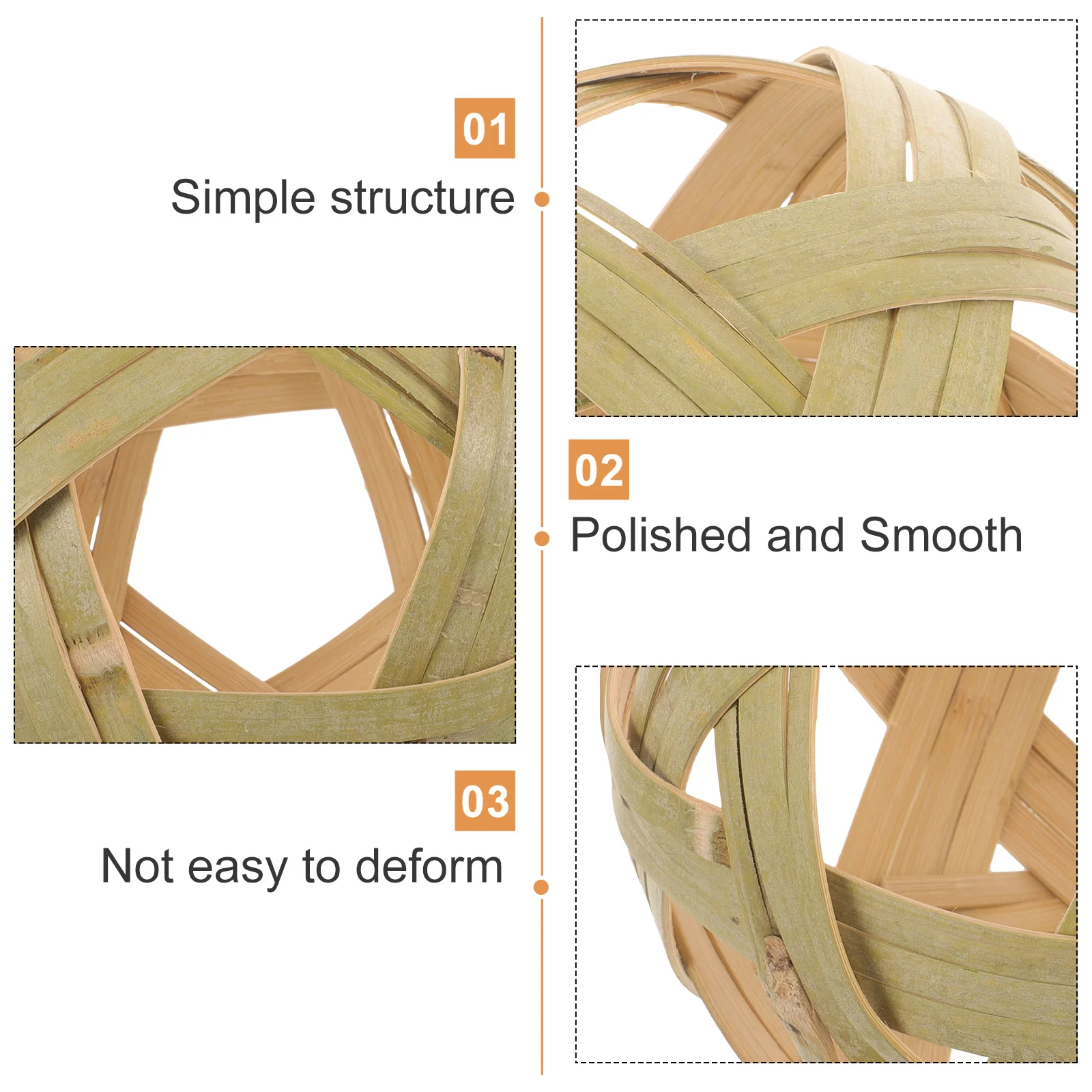 

Bamboo Hollow-Out Decorative Ball Exquisite Woven Bamboo Ball Hanging Home Table Wedding Decor Multi-Function Ornament