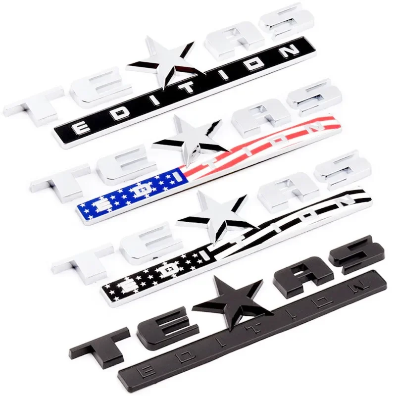 3D ABS Black Chrome Car Letters For Jeep Renegade Wrangler Patriot Texas Edition Logo Emblem Badge Trunk Sticker Accessories